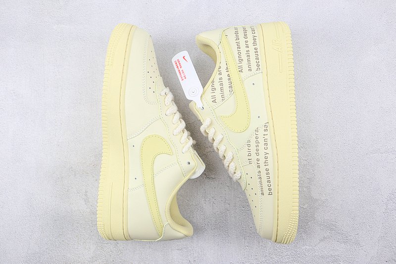 Nike Air Force 1 Low "Light Yellow Printed" фото № 7