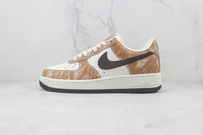 Nike Air Force 1 Low "Brown Leather/White/Black" фото № 2
