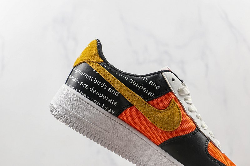 Nike Air Force 1 Low "Ignorant Black/Orange/Yellow" фото № 3