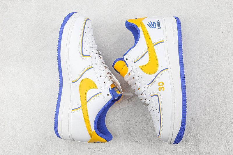 Nike Air Force 1 Low "Curry White/Blue/Yellow" фото № 7
