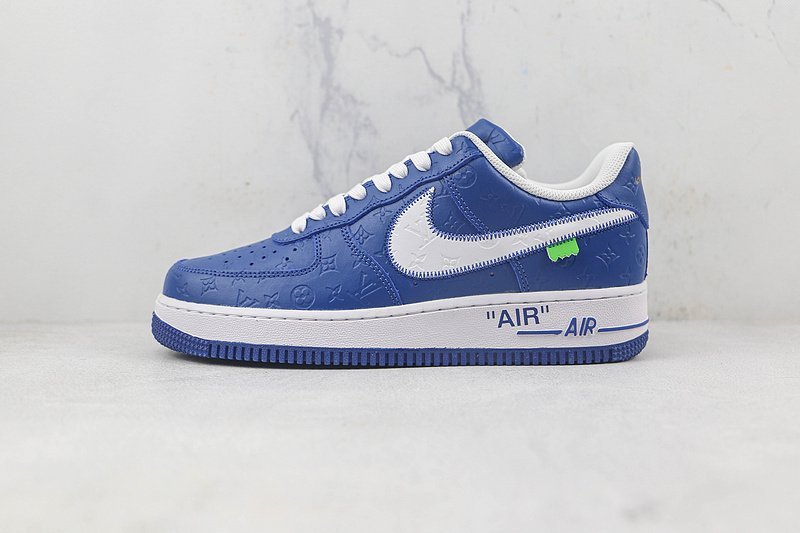 Louis Vuitton x Nike Air Force 1 Low "Blue/White/Monogram" фото № 2