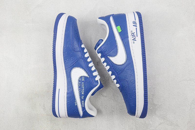 Louis Vuitton x Nike Air Force 1 Low "Blue/White/Monogram" фото № 6