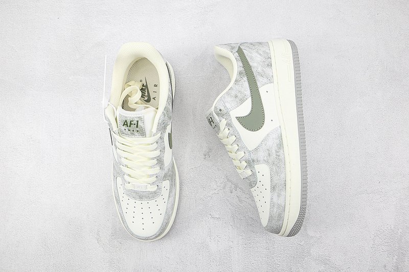 Nike Air Force 1 07 Low "Beige/Army Green" фото № 7