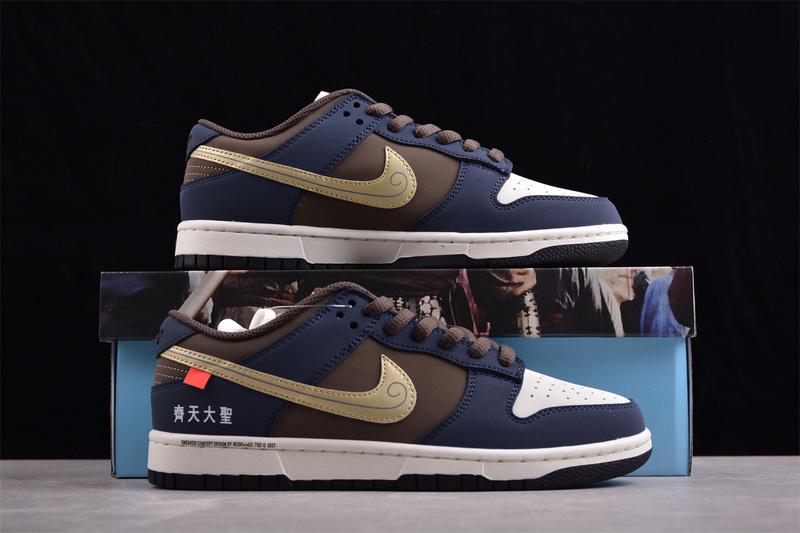 Nike Dunk Low "Navy Blue/Brown/Gold" фото № 7