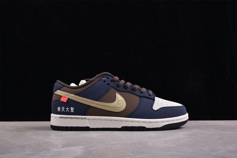 Nike Dunk Low "Navy Blue/Brown/Gold" фото № 8