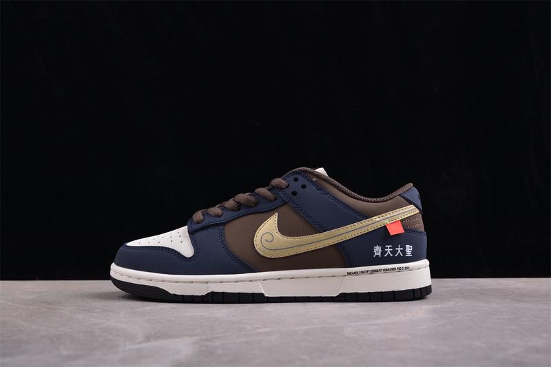 Nike Dunk Low "Navy Blue/Brown/Gold" фото № 5