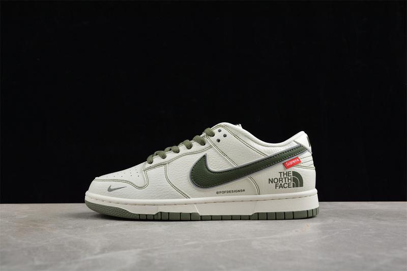 Supreme x The North Face x Nike Dunk Low "White/Green" фото № 5