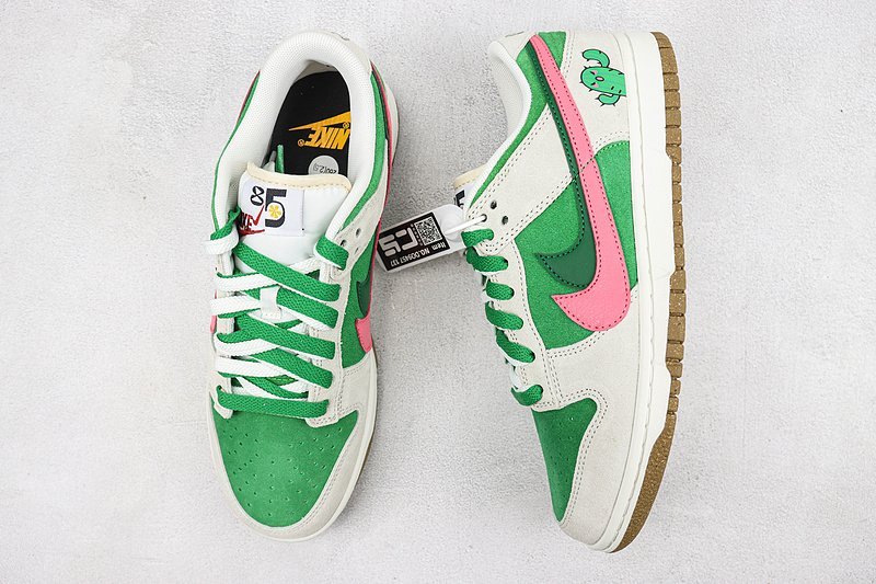 Nike SB Dunk Low 85 "White/Pink/Green" фото № 6