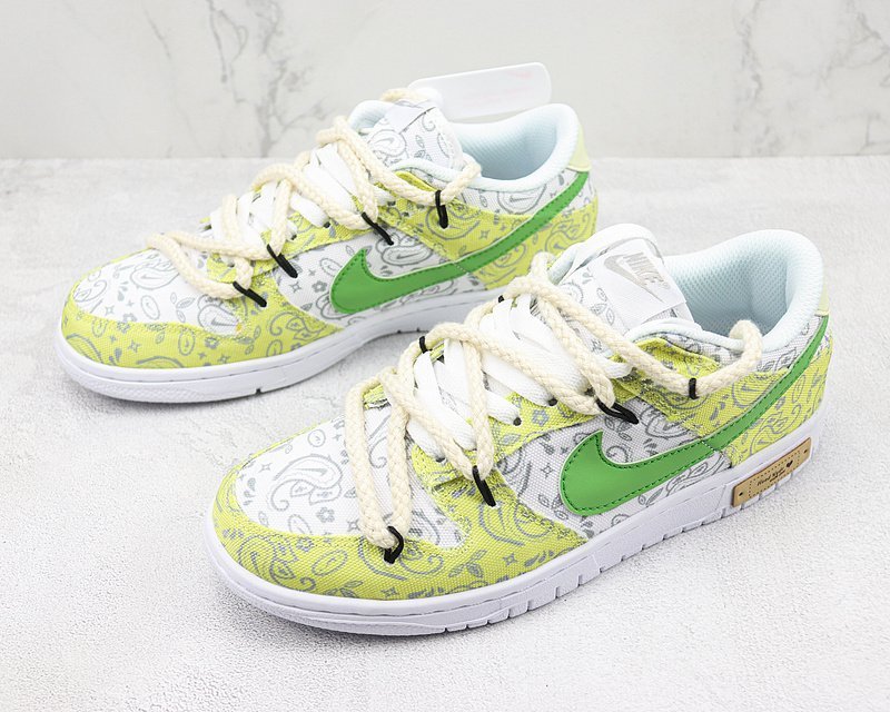 Nike SB Dunk Low "Green/White Paisley" фото № 5