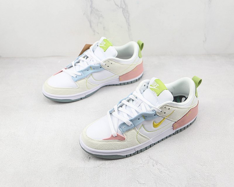 Nike SB Dunk Low Disrupt 2 "White/Gold/Pink" фото № 5