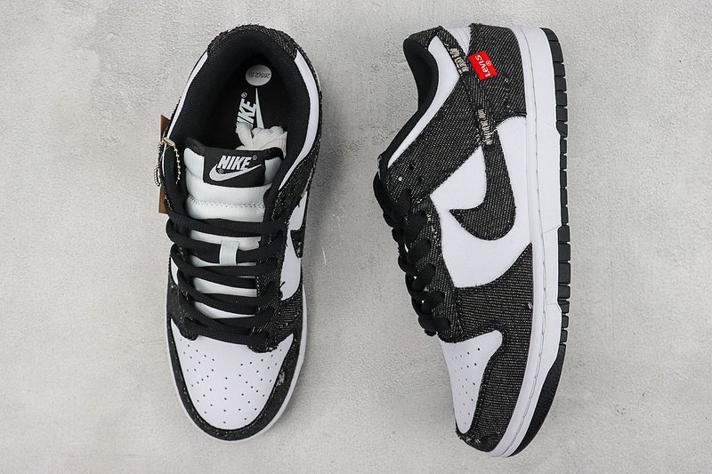 Levis x Nike SB Dunk Low "Black/White" фото № 7