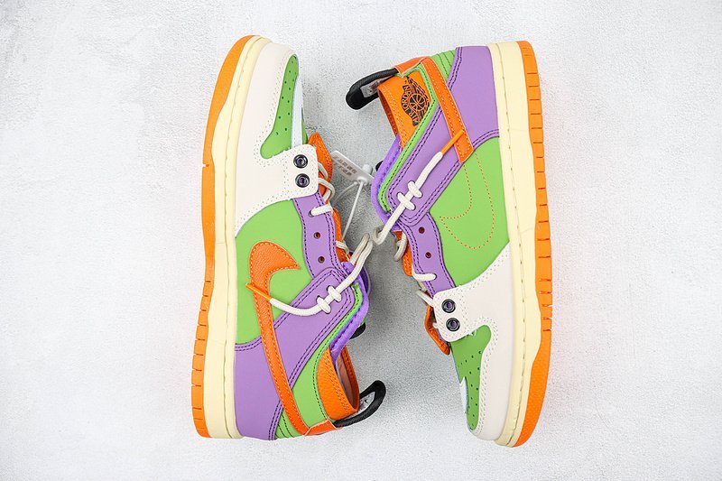 EJDER x Nike Dunk Low "Multi-Element/Green/Purple" фото № 7