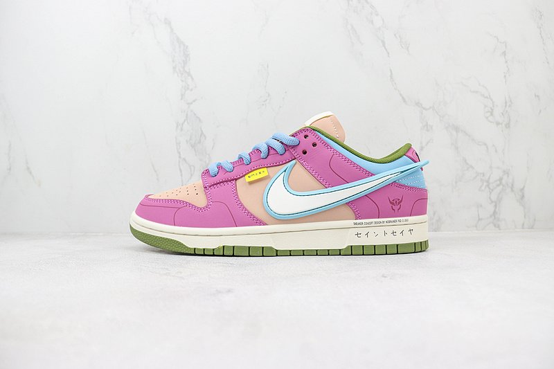 Saint Seiya x Nike Dunk Low "Lilac/Pink/Blue" фото № 2