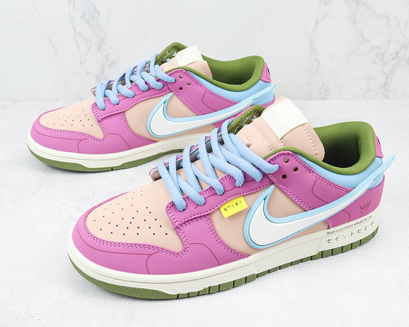 Saint Seiya x Nike Dunk Low "Lilac/Pink/Blue" фото № 5