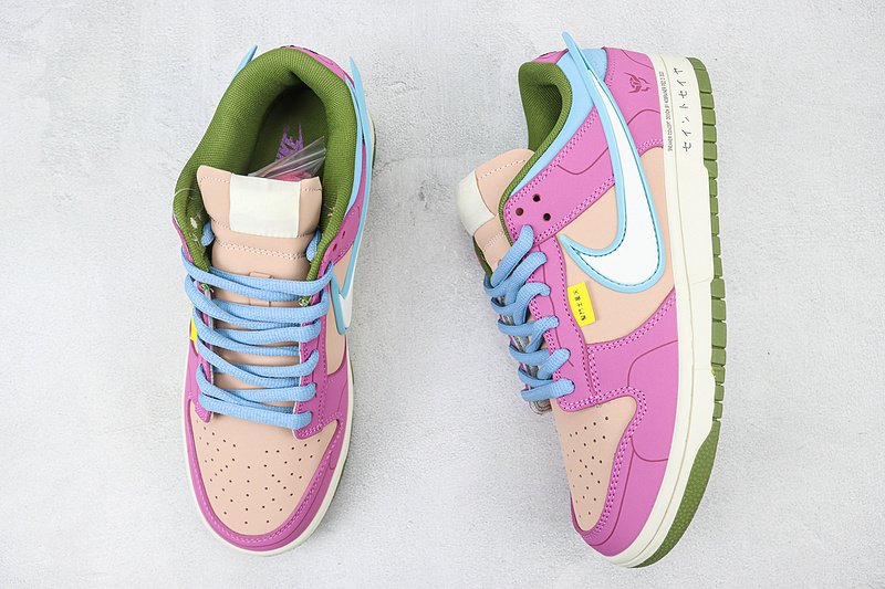 Saint Seiya x Nike Dunk Low "Lilac/Pink/Blue" фото № 6