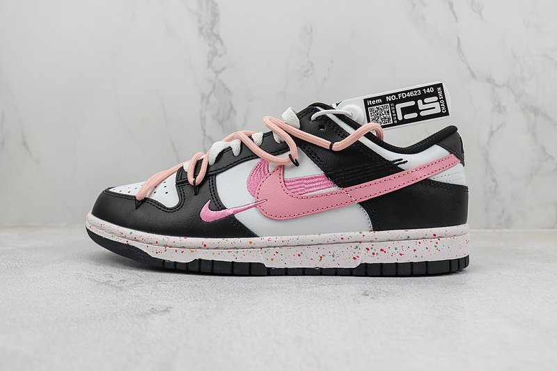 Nike SB Dunk Low "White/Black/Pink" фото № 2
