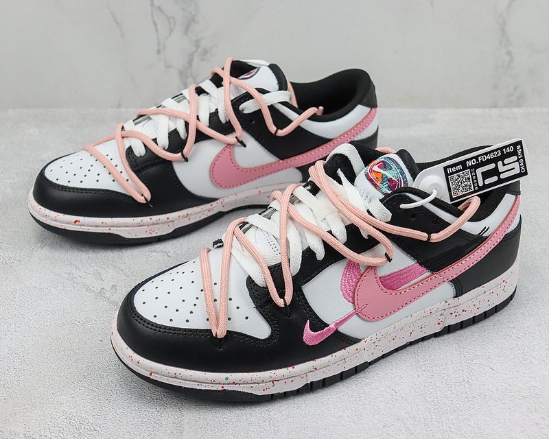 Nike SB Dunk Low "White/Black/Pink" фото № 5
