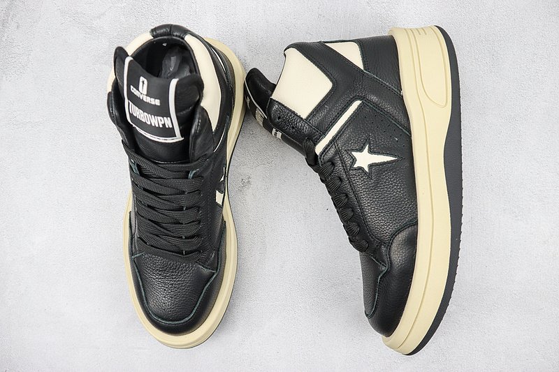 Converse x Rick Owens TURBOWPN "Black/Milk" фото № 7