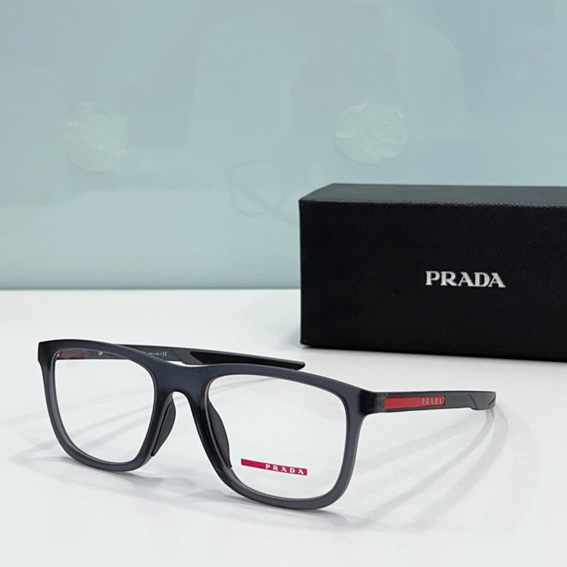 Оправа для очков Prada Square Frame With Line And Logo Side "Gray" фото № 2