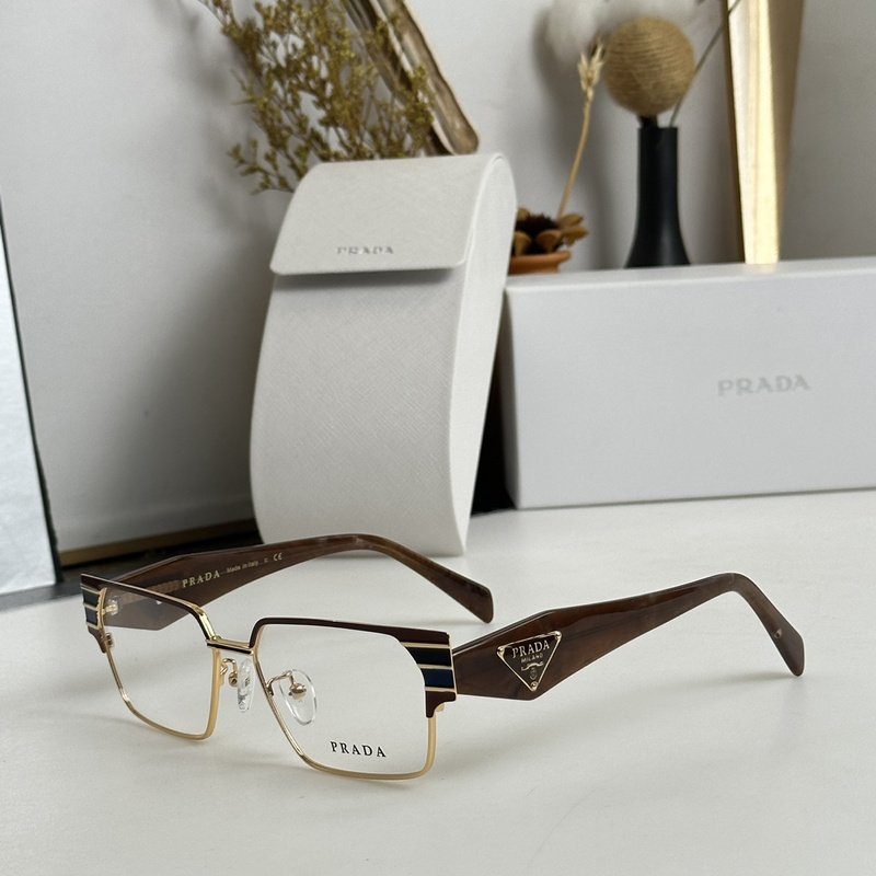 Оправа для очков Prada Rectangle Shaped With Top Colorful Stripes "Brown" фото № 2