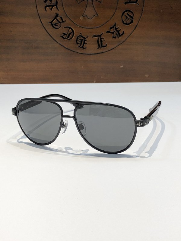 Солнцезащитные очки Chrome Hearts Temples Decorated By Patterns Aviator Form "Black" фото № 4