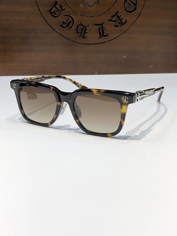 Солнцезащитные очки Chrome Hearts Front Symbols On Frame "Brown/Yellow" фото № 2