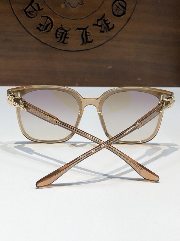 Солнцезащитные очки Chrome Hearts Decorated Temples WIth Logo "Brown" фото № 3