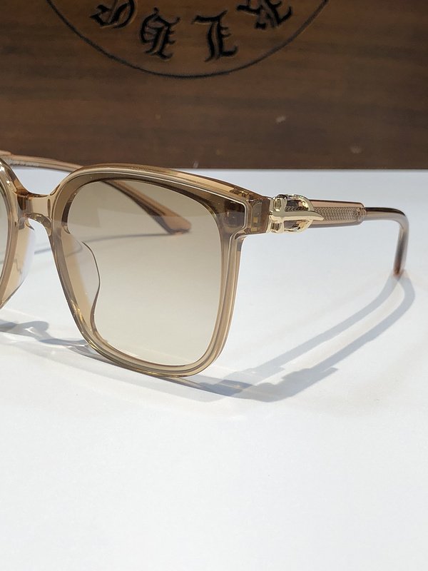 Солнцезащитные очки Chrome Hearts Decorated Temples WIth Logo "Brown" фото № 4