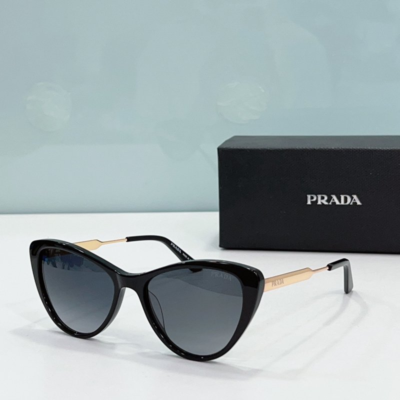 Солнцезащитные очки Prada Cat Eye Form With Thin Temples "Black" фото № 2