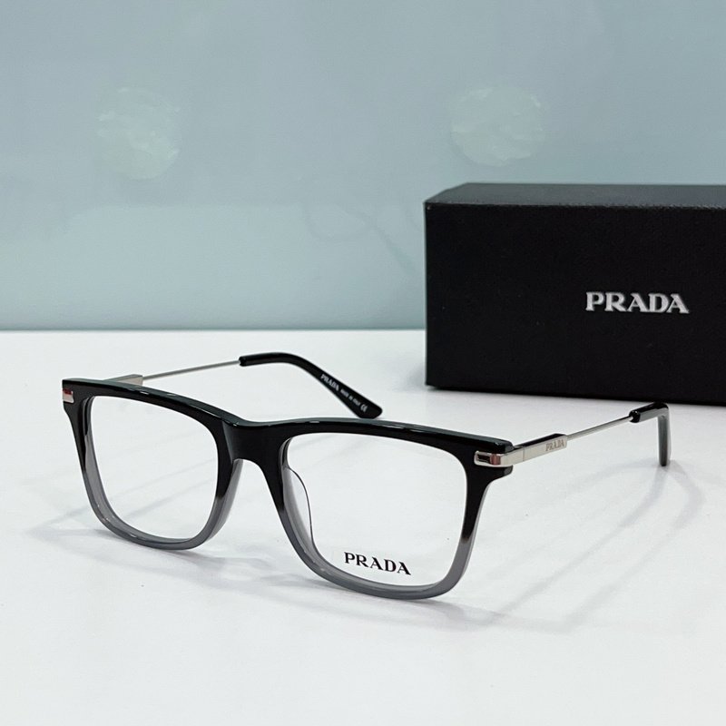 Оправа для очков Prada Square Frame With Thin Temples "Black/Gray" фото № 2