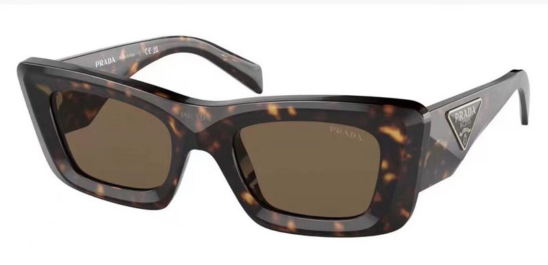 Солнцезащитные очки Prada Wide Temples With Big Logo "Brown" фото № 3