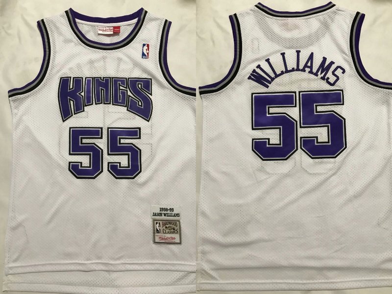 Баскетбольная Джерси Mitchell And Ness Sacramento Kings №55 Jason Williams "White" фото № 3