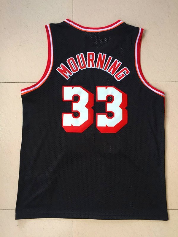 Баскетбольная Джерси NBA Miami Heat №33 Alonzo Mourning "Black" фото № 2