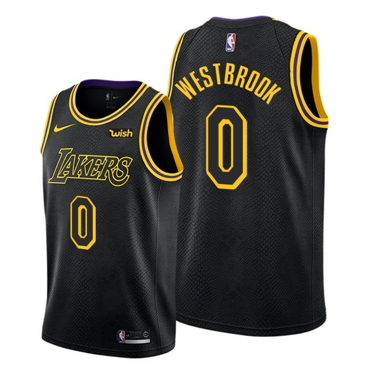 Баскетбольная Джерси Nike Los Angeles Lakers №0 Russell Westbrook "Black" фото № 2