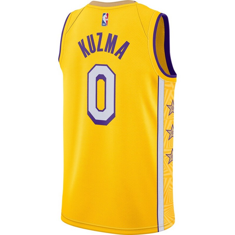 Баскетбольная Джерси Nike Los Angeles Lakers 19-20 №0 Kyle Kuzma "Yellow" фото № 2