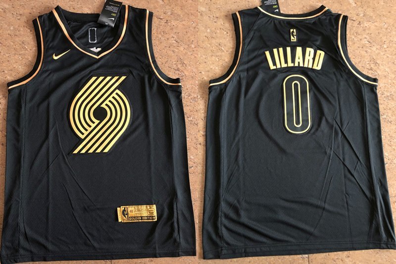 Баскетбольная Джерси Nike Portland Trail Blazers №0 Damian Lillard "Black" фото № 3