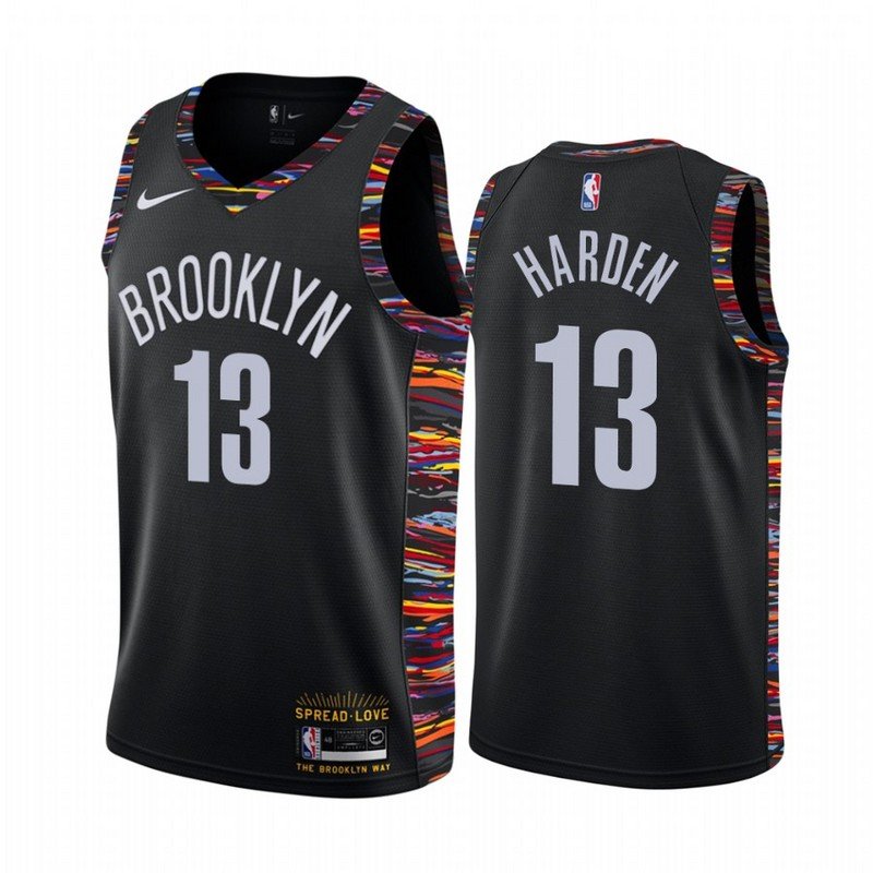 Баскетбольная Джерси Nike Brooklyn Nets 19 №13 James Harden "Black" фото № 2