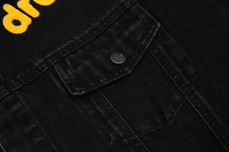 Джинсовая Куртка Drew House With Soft Smiley Face "Black" фото № 7