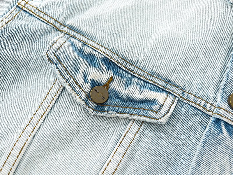 Джинсовая Куртка Fear Of God With Buttons "Blue" фото № 7