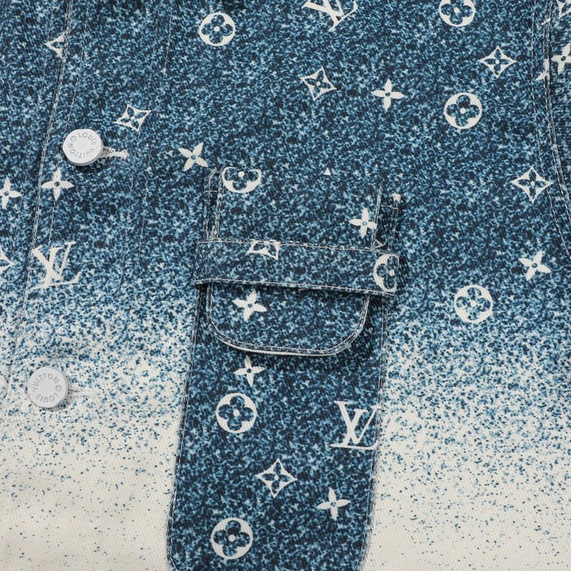 Джинсовая Куртка Louis Vuitton Mixing Colors "Cream/Blue" фото № 6