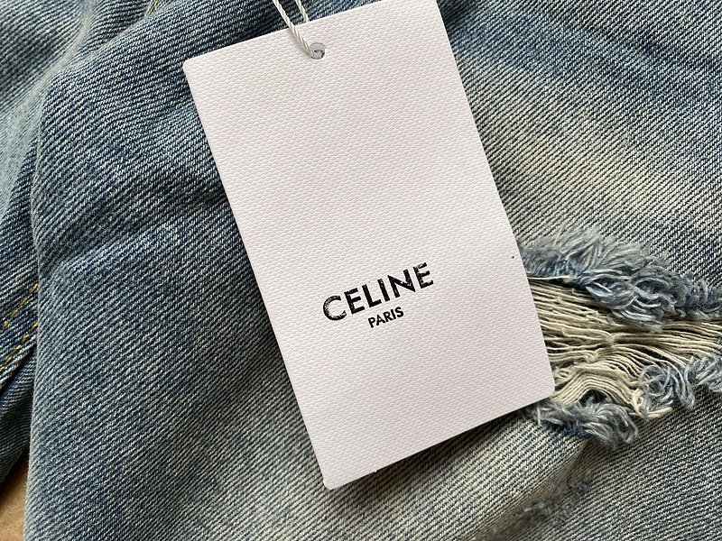 Джинсы Celine Leaky Knees "Blue" фото № 4