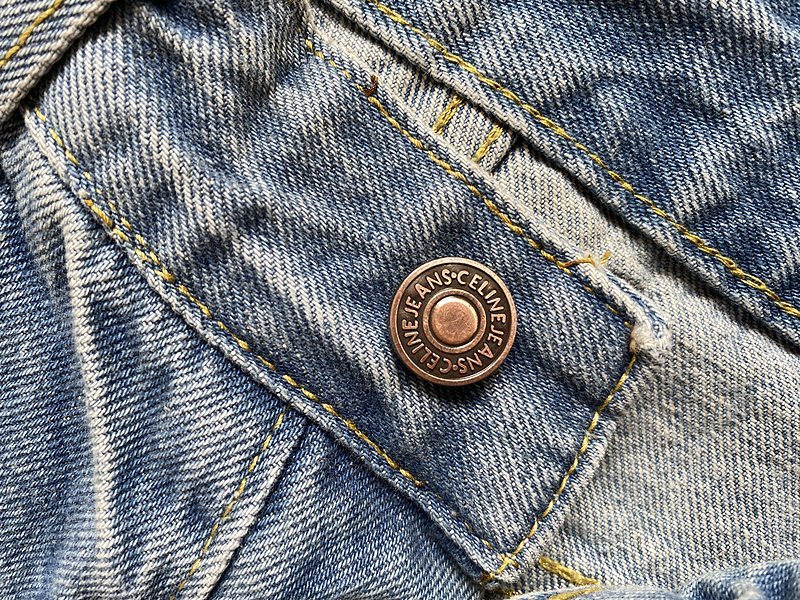 Джинсы Celine Leaky Knees "Blue" фото № 9