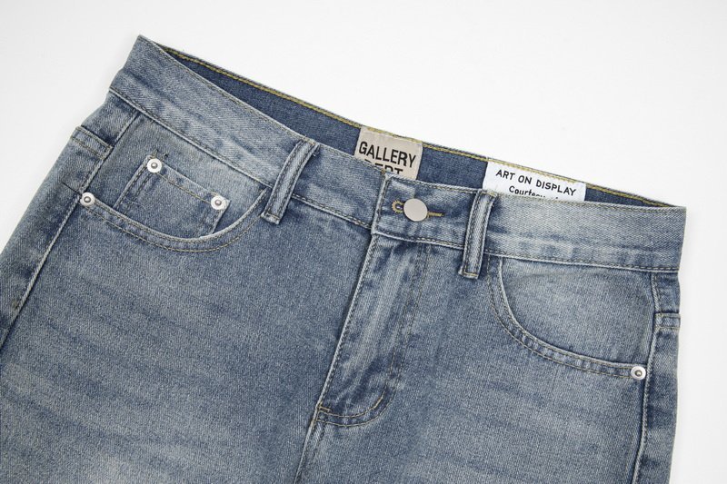 Джинсы Gallery Dept Straight With Patches "Blue" фото № 7