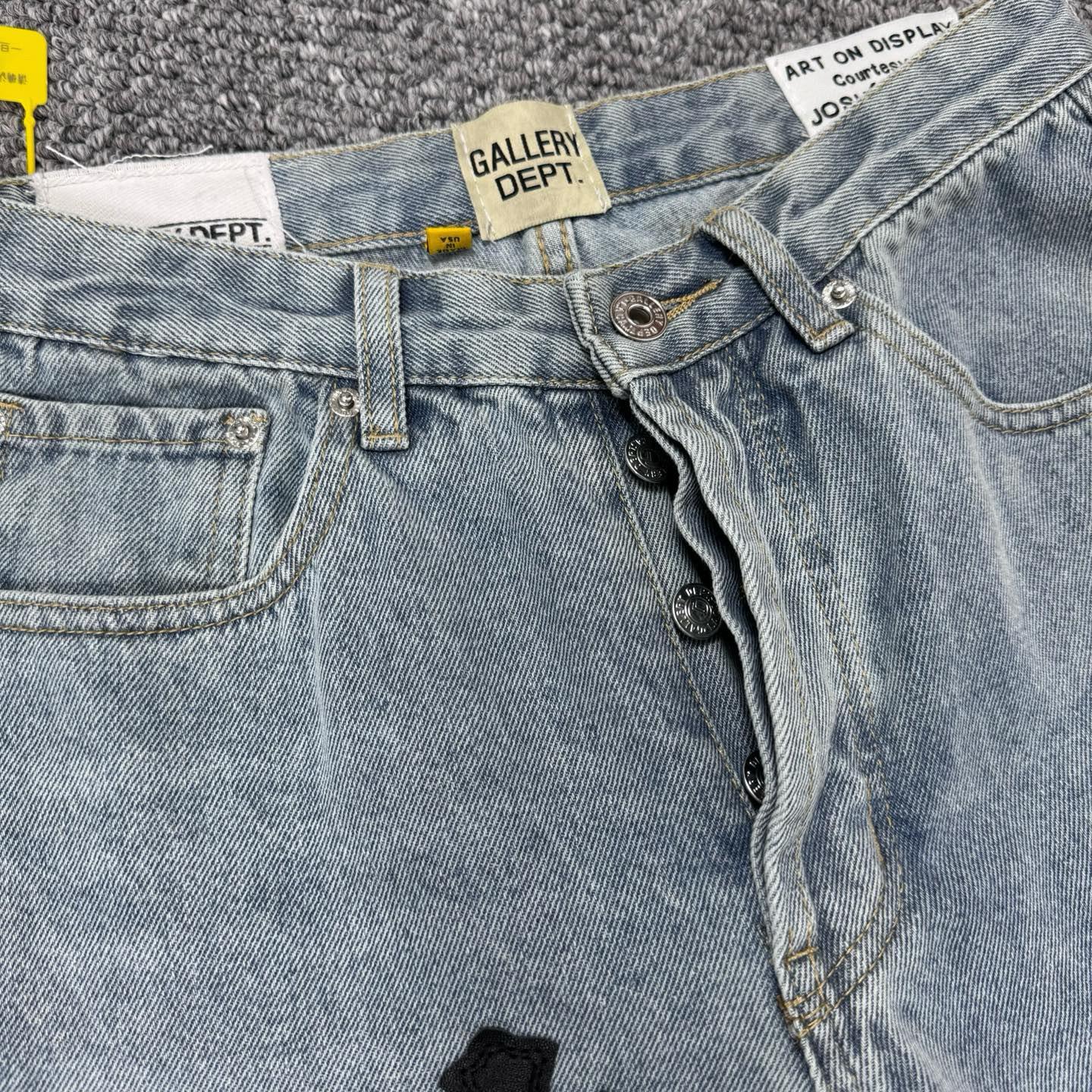 Джинсы Gallery Dept x Chrome Hearts Black Cross "Blue Denim" фото № 4