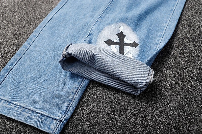 Джинсы Gallery Dept Cross "Blue" фото № 7