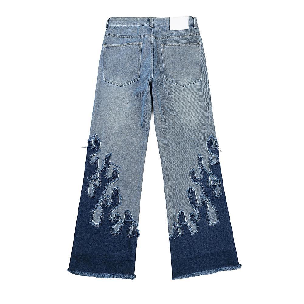 Джинсы Gallery Dept. LA Flare Flames "Light Blue" фото № 2