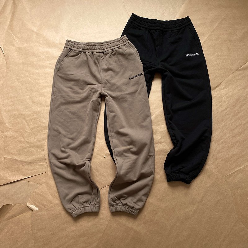 Штаны Balenciaga With Text Logo - Cotton "Brown" фото № 4