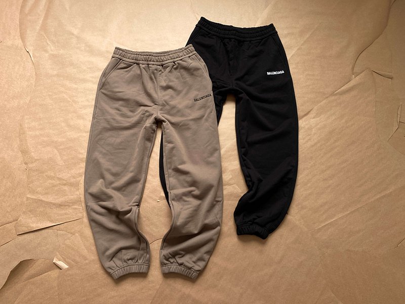 Штаны Balenciaga With Text Logo - Cotton "Brown" фото № 2