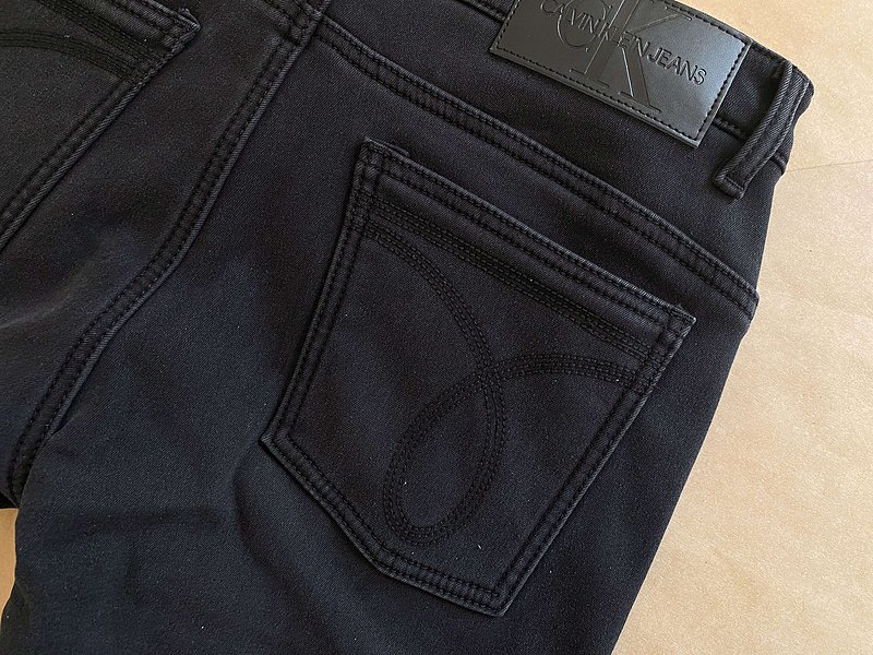 Джинсы Calvin Klein Embroidered Logo On Small Pocket "Black" фото № 7