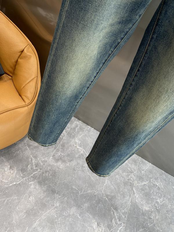 Джинсы Christian Dior Blue Logo On Strap "Blue" фото № 5